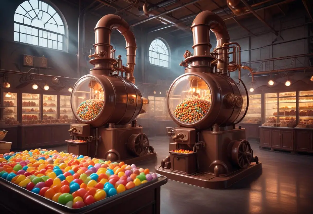 Rollistan i Willy Wonka och chokladfabriken är full av stjärnor illustration